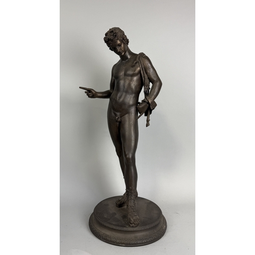 10 - A LARGE BRONZE SCULPTURE OF NARCISSUS
59cm H
On base 65cm H
Provenance: Private collection, South We... 