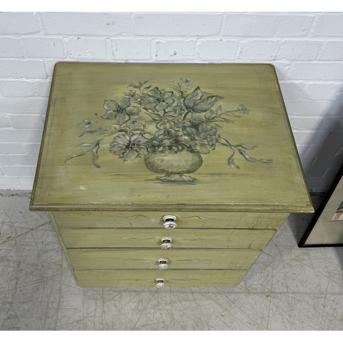 1000 - A GREEN PAINTED BEDSIDE CABINET
 
69 x 60 x 44 cm