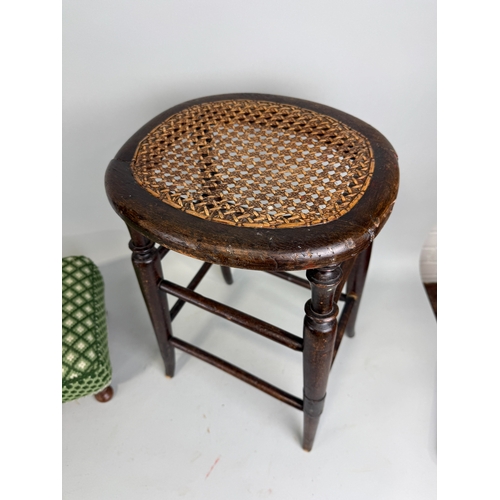 1008 - TWO ANTIQUE STOOLS
Largest 51cm x 32cm