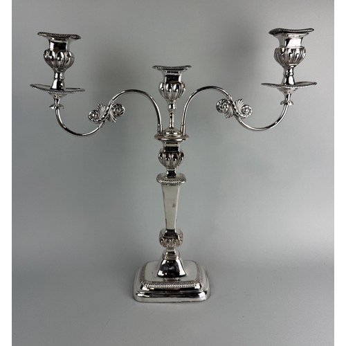 1023 - A SILVER PLATED CANDLEABRA PROBABLY SHEFFIELD
51cm x 48cm