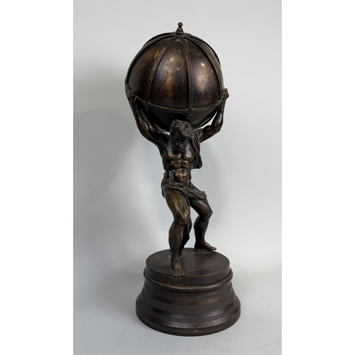 13 - A BRONZE SCULPTURE OF ATLAS
41cm H
On bronze stand 50cm H
Provenance: Private collection, South West... 