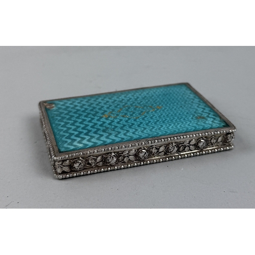 140 - A 925. SILVER ENAMELLED CARD CASE
8cms x 5.5cms
Weight: 138gms