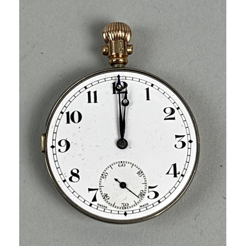 159 - A POCKET WATCH WITH 9CT GOLD BEZEL
Working order.... 