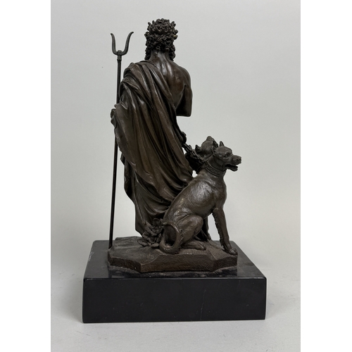 16 - A BRONZE SCULPTURE OF PLUTO AND CERBERUS
26cm x 13cm
Raised on marble stand 31cm x 18cm
Provenance: ... 