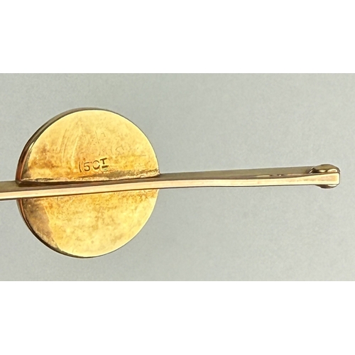 161 - A GOLD 'TOADSTOOL' PIN BROOCH MARKED 15CT
Weight: 4.2gms