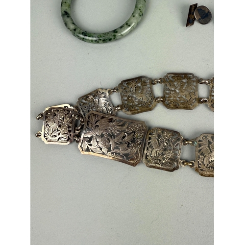 180 - CHINESE JEWELLERY TO INCLUDE SILVER AND JADE
 