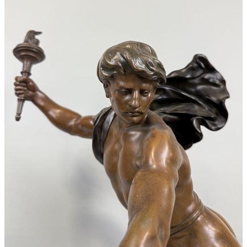 2 - AFTER EMILE LOUIS PICAULT (FRENCH 1833-1915): A LARGE BRONZE SCULPTURE 'L'IDEE EN MARCHE'
Signed. Wi... 