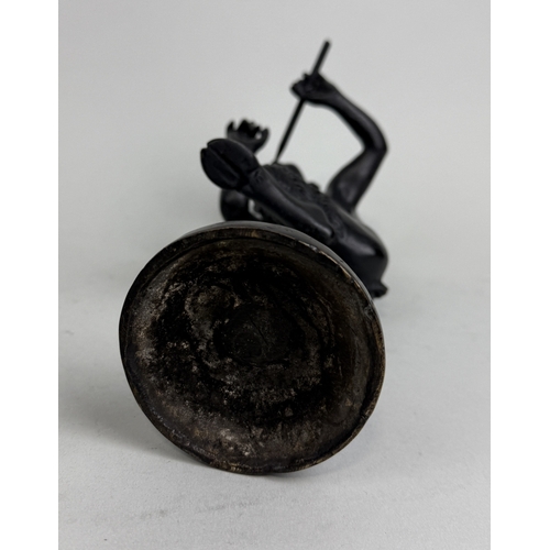 22 - A BRONZE SCULPTURE OF PAN PLAYING THE PIPES
24cm H including base.
Provenance: Private collection, S... 