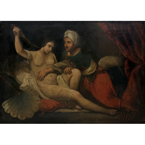 26 - IN THE MANNER OF ANDREA CELESTI (ITALIAN 1637-1712): AN 18TH CENTURY VENETIAN OIL PAINTING ON CANVAS... 