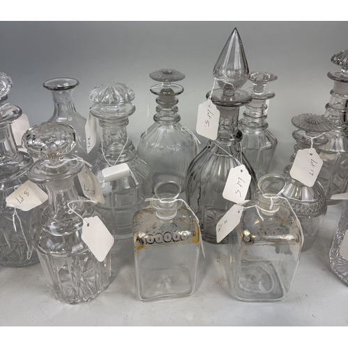 271 - COLLECTION OF EIGHTEEN PERIOD DECANTERS (18)
Dated 1770-1840.