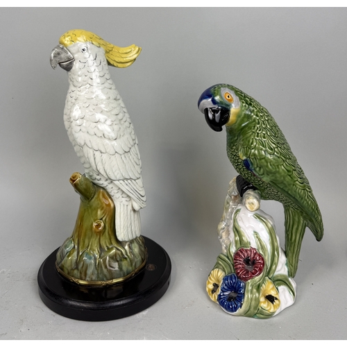 279 - TWO PORCELAIN PARROTS, ONE POSSIBLY MINTON
Tallest 32 cm H