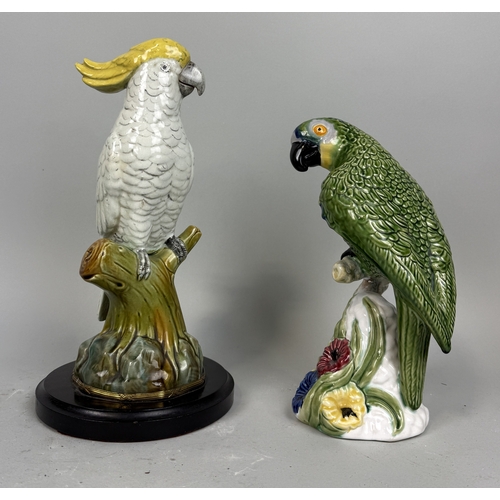 279 - TWO PORCELAIN PARROTS, ONE POSSIBLY MINTON
Tallest 32 cm H