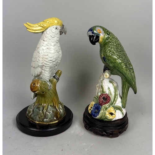 279 - TWO PORCELAIN PARROTS, ONE POSSIBLY MINTON
Tallest 32 cm H