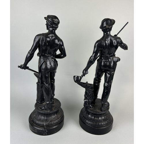 308 - A PAIR OF FRENCH CERAMIC STATUES 'L'INDUSTRIE'
Each 53cm H