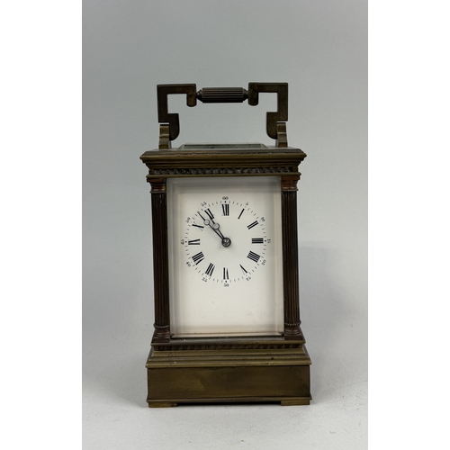 326 - A FRENCH CARRIAGE CLOCK
18cm H