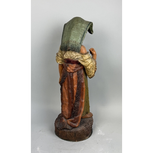 338 - A TERRACOTTA SCULPTURE OF A GIRL IN TRADITIONAL DRESS
 
Height 64 cm