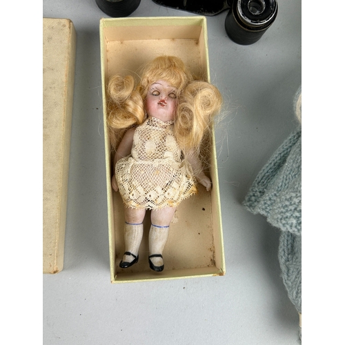 340 - DOLLS, DOLLS HOUSE FURNITURE AND MECHANICAL TOYS ALONG WITH OTHER ITEMS