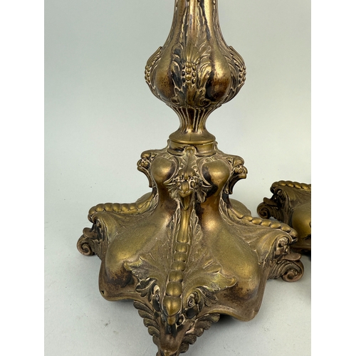 359 - A PAIR OF WMF ELECTROPLATED CANDLESTICKS
36cm H each.