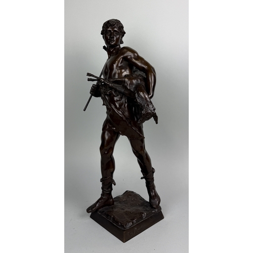 4 - EUGENE MARIOTON (FRENCH 1857-1933): A BRONZE SCULPTURE 'RETOUR DE CHASSE'
54cm H
Signed.... 