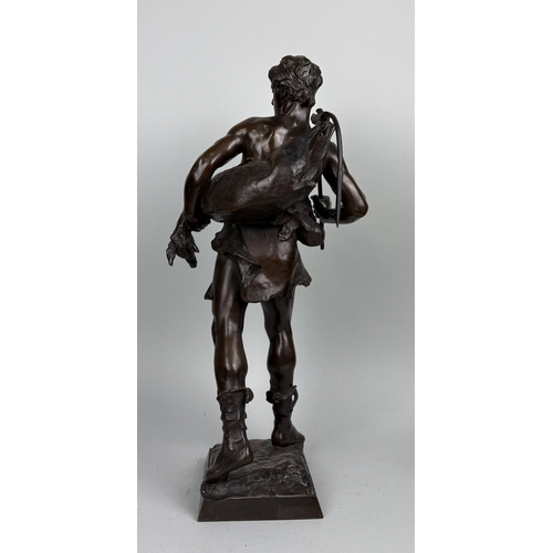 4 - EUGENE MARIOTON (FRENCH 1857-1933): A BRONZE SCULPTURE 'RETOUR DE CHASSE'
54cm H
Signed.... 