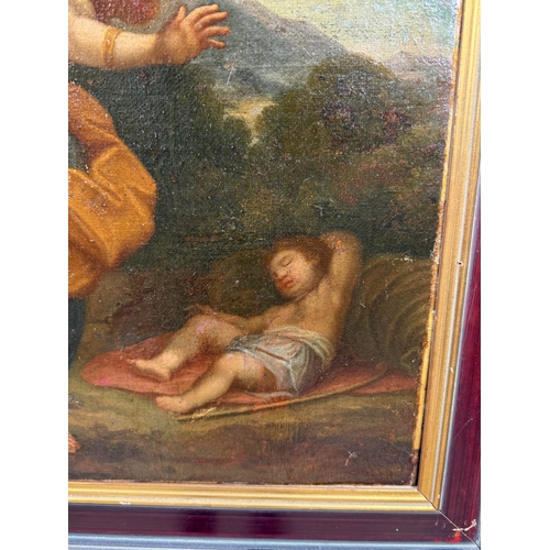 42 - AN 18TH CENTURY ITALIAN OIL PAINTING ON CANVAS DEPICTING HAGAR AND ISHMAEL
62cm x 48cm
Framed 76cm x... 