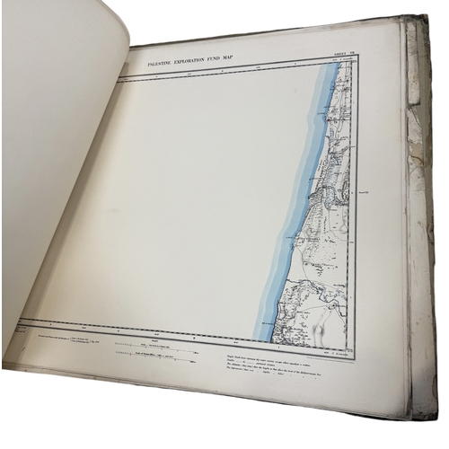 477 - PALESTINE EXPLORATION FUND: MAP OF WESTERN PALESTINE 1880 BY C. R. CONDER AND H. H. KITCHENER (2)
Tw... 