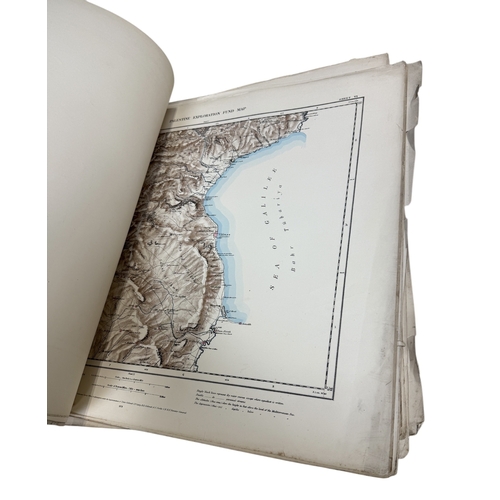 477 - PALESTINE EXPLORATION FUND: MAP OF WESTERN PALESTINE 1880 BY C. R. CONDER AND H. H. KITCHENER (2)
Tw... 