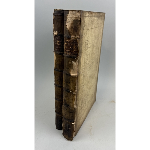 480 - SAMUEL BOCHART: TWO LARGE VELLUM BOUND BOOKS, OPERA OMNIA AND ANOTHER