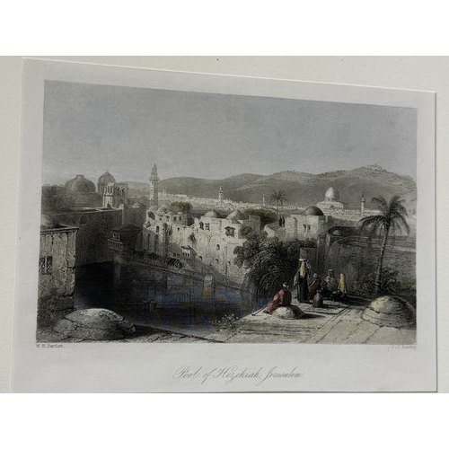 495 - A COLLECTION OF HOLY LAND PRINTS, TO INCLUDE COLOURED
Including a set after W. H. Bartlett
Largest 3... 