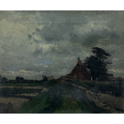 50 - ABRAHAM SEGAAR JNR: A DUTCH OIL PAINTING ON CANVAS DEPICTING A LANDSCAPE SCENE
34cm x 29cm
Framed 58... 