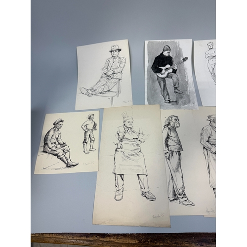 514 - MICHAEL LEONARD (BRITISH 1933-2023): A COLLECTION OF ART SCHOOL LIFE DRAWINGS CIRCA 1950'SLargest 38... 