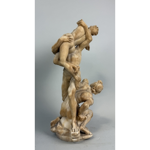 7 - A MARBLE OR ALABASTER SCULPTURE DEPICTING THE RAPE OF SABINES
53cm H
Provenance: Private collection,... 