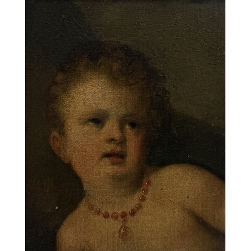 47 - AFTER TITIAN: AN OIL PAINTING ON CANVAS DEPICTING THE HEAD OF CUPID
Provenance: Private collection, ... 