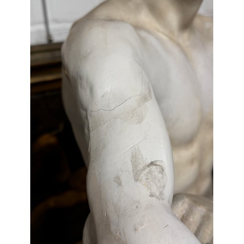 8 - A PLASTER SCULPTURE OF THE ATHLETE APOXYOMENOS AFTER THE ORIGINAL BY LYSIPPOS
105cm x 35cm x 25cm
Pr... 