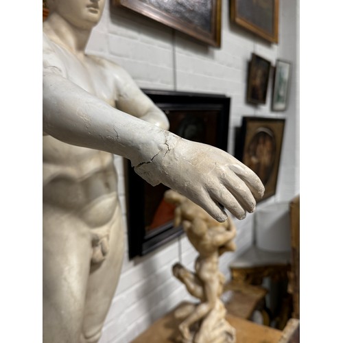 8 - A PLASTER SCULPTURE OF THE ATHLETE APOXYOMENOS AFTER THE ORIGINAL BY LYSIPPOS
105cm x 35cm x 25cm
Pr... 