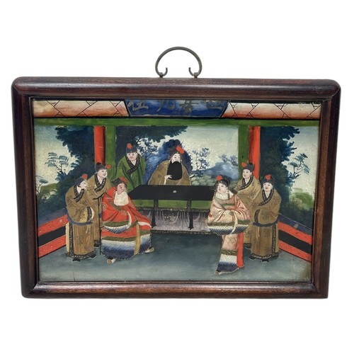 198B - A CHINESE EXPORT REVERSE GLASS PAINTING DEPICTING FIGURES IN COURT DRESS

50cm x 35cm

Mounted in a ... 