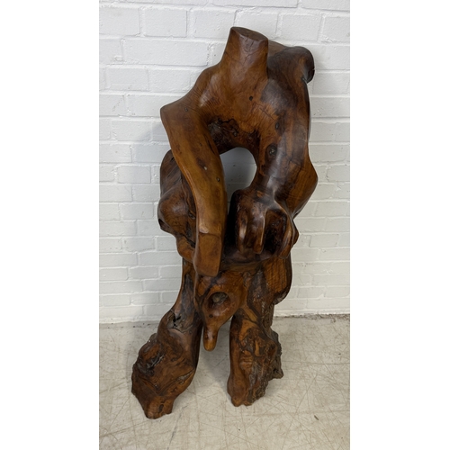 102 - COLIN JONES (1929-2010): A LARGE WOODEN SCULPTURAL FIGURE
123cm H
For more information on Colin and ... 