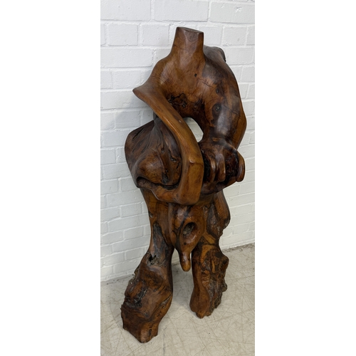 102 - COLIN JONES (1929-2010): A LARGE WOODEN SCULPTURAL FIGURE
123cm H
For more information on Colin and ... 