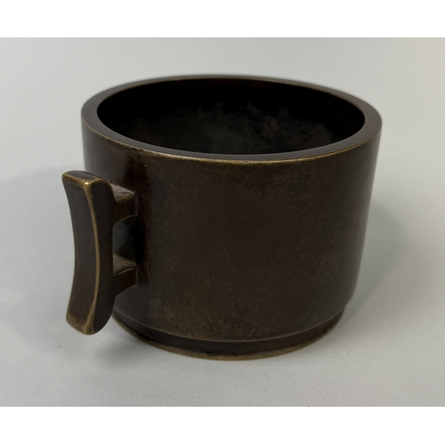 154 - A CHINESE BRONZE CENSER, QING DYNASTY XUANDE MARK
13cm x 7cm