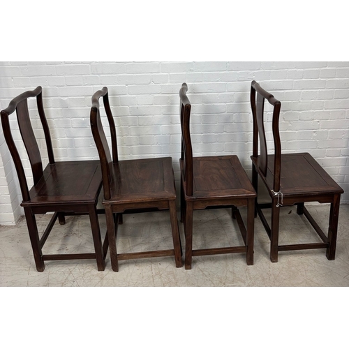 160 - A SET OF FOUR 19TH CENTURY CHINESE ROSEWOOD CHAIRS
104cms x 52cms x 41cms