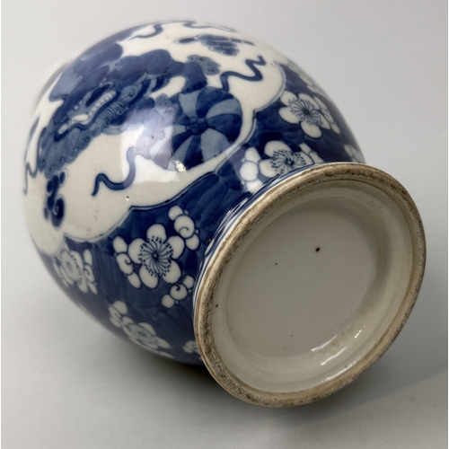 162 - A CHINESE BLUE AND WHITE VASE
25cm H