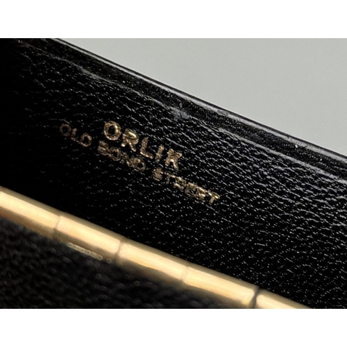 187 - A DUNHILL BLACK LEATHER WALLET ALONG WITH AN ORLIK ROLLED GOLD MOUNTED HOLDER AND A CHINESE PIPE WIT... 