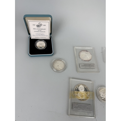 217 - A COLLECTION OF SILVER PROOF COINS