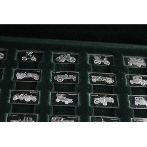 220A - JOHN PINCHES 1975 100 GREATEST CARS MINIATURE INGOTS SET X 100 IN FITTED CASE