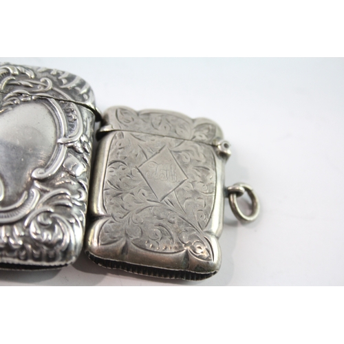 222 - A GROUP OF FOUR ANTIQUE .925 STERLING SILVER VESTA/MATCH CASES INCLUDING EDWARDIAN
Weight: 117gms... 