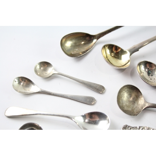 223 - A GROUP OF FIFTEEN SILVER CONDIMENT SPOONS INCLUDING GEORGIAN
Weight: 110gms