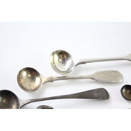 229 - A GROUP OF TWELVE ANTIQUE STERLING SILVER CONDIMENT SPOONS TO INCLUDE GEORGIAN
Weight: 80gms... 