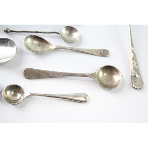 229 - A GROUP OF TWELVE ANTIQUE STERLING SILVER CONDIMENT SPOONS TO INCLUDE GEORGIAN
Weight: 80gms... 