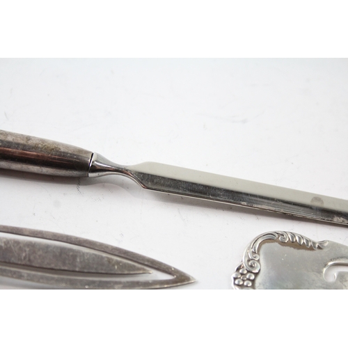 241 - FOUR 925 STERLING SILVER BOOKMARKS AND LETTER OPENER
Weight: 42gms 