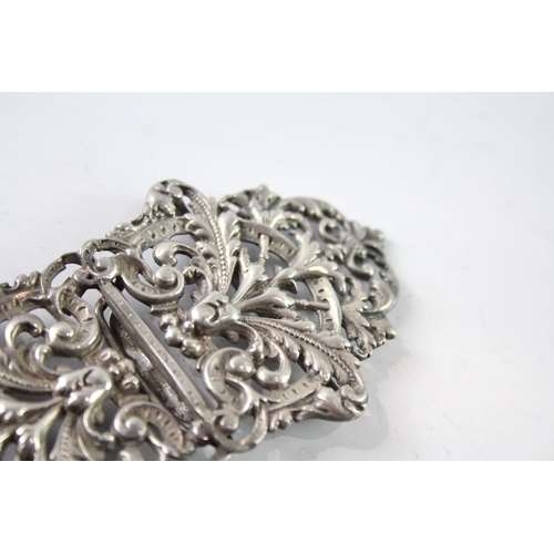 242 - TWO.925 STERLING SILVER LADIES VANITY BELT BUCKLES
Weight: 67gms